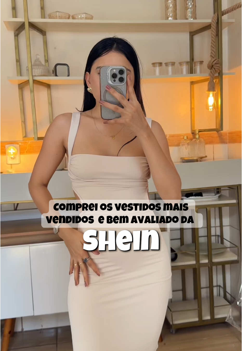 Resenha completa ! Do básico ao chic com esse vestido midi bege da Shein! 😍✨ Perfeito para arrasar em qualquer eventos amigas do dia a noite!  . . . Para conferir minha coleção de selecionados na Shein > barra de pesquisa > colar > 63SVC  . Pesquise 58EAJ no aplicativo SHEIN ou 🌟 Clique no link para começar! https://onelink.shein.com/8/4f661ztxwmtl #Sheinvestido#LookDoDia#shein#vestidomidibege#lookelegante#resenha#guardaroupaelwgante#fy