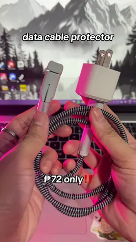 from dirty cable to pretty cable 😍 #datacableprotector #cableprotector #datacableprotectivesleeve #chargerprotector 