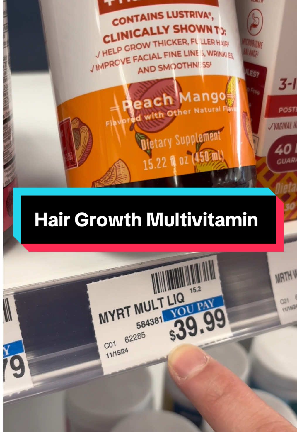 I take this everyday in the morning! @MaryRuth's #maryruths #hairgrowth #vitamins #peach #flashsale #fyp #tiktokmademebuyit #tiktokshop #haircare #hairvitamins #hairproducts #foryoupage #viralvideo 