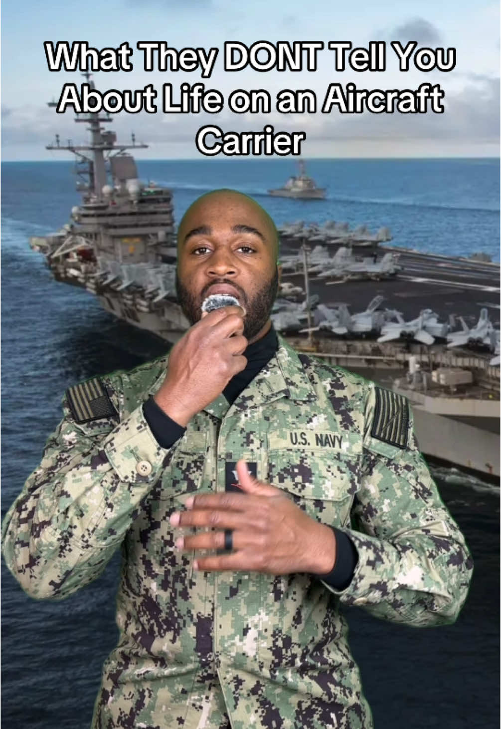 What They DON’T Tell You About Life on an Aircraft Carrier! #military #miltok #navy #army #airforce #marines #coastguard #spaceforce #deployment #deploy #veteran #basictraining #bmt #bootcamp #ait #viral #comedyvideo #comedian #humor #foryou #fyp #fypageシ #fypp #fy #fypシ #foryoupage 