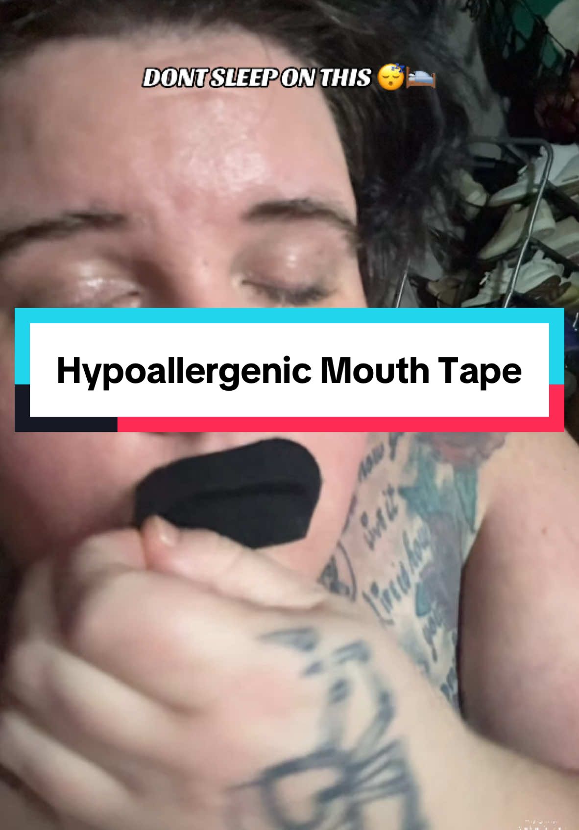 Mouth taping is actually wild but I’m in love with the results 😍😍 #mouthtape #mouthtapesleeping #badbreath #bettersleep #doublechinreduction 