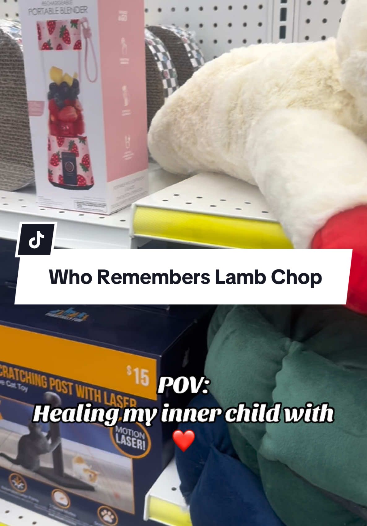 In an instant I was transported to my childhood thanks to a dog toy at @Five Below ❤️ @Mallory Lewis  #adayinmylife #healingmyinnerchild #lambchop #fivebelow