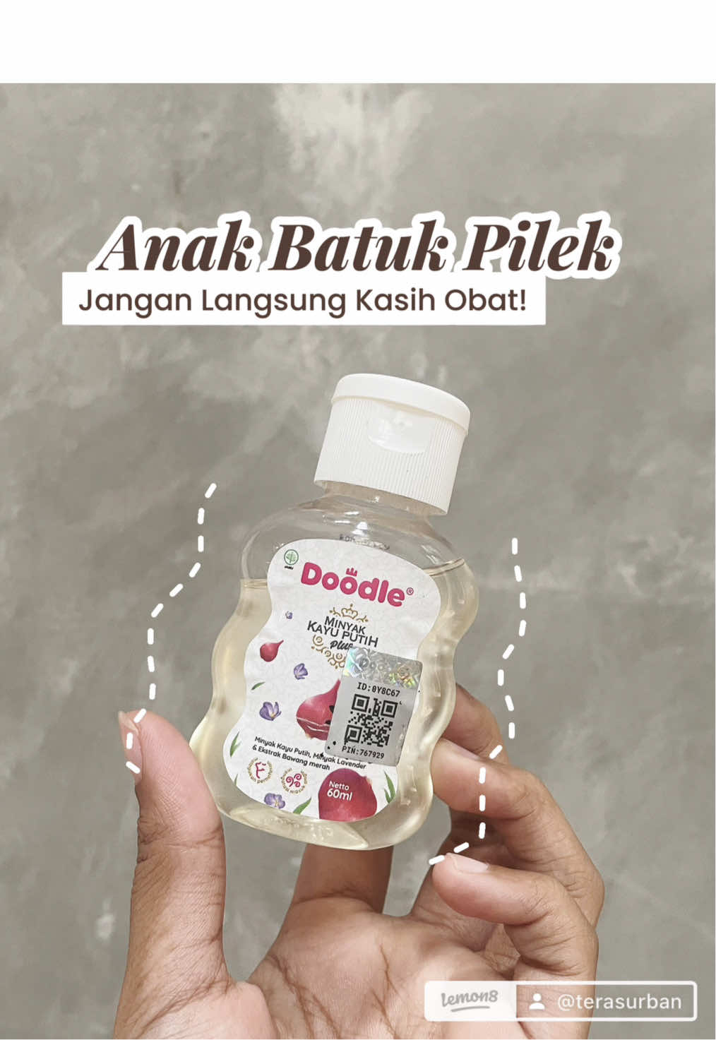 Doodle Minyak kayu putih bawang bisa bantu atasi batuk pilek anak tanpa obat. Karena emang tidak dianjurkan ksih anak minum obat sembarangan tanpa anjuran dokter yaa. Kalau 3 hari ga membaik baru ke dokter