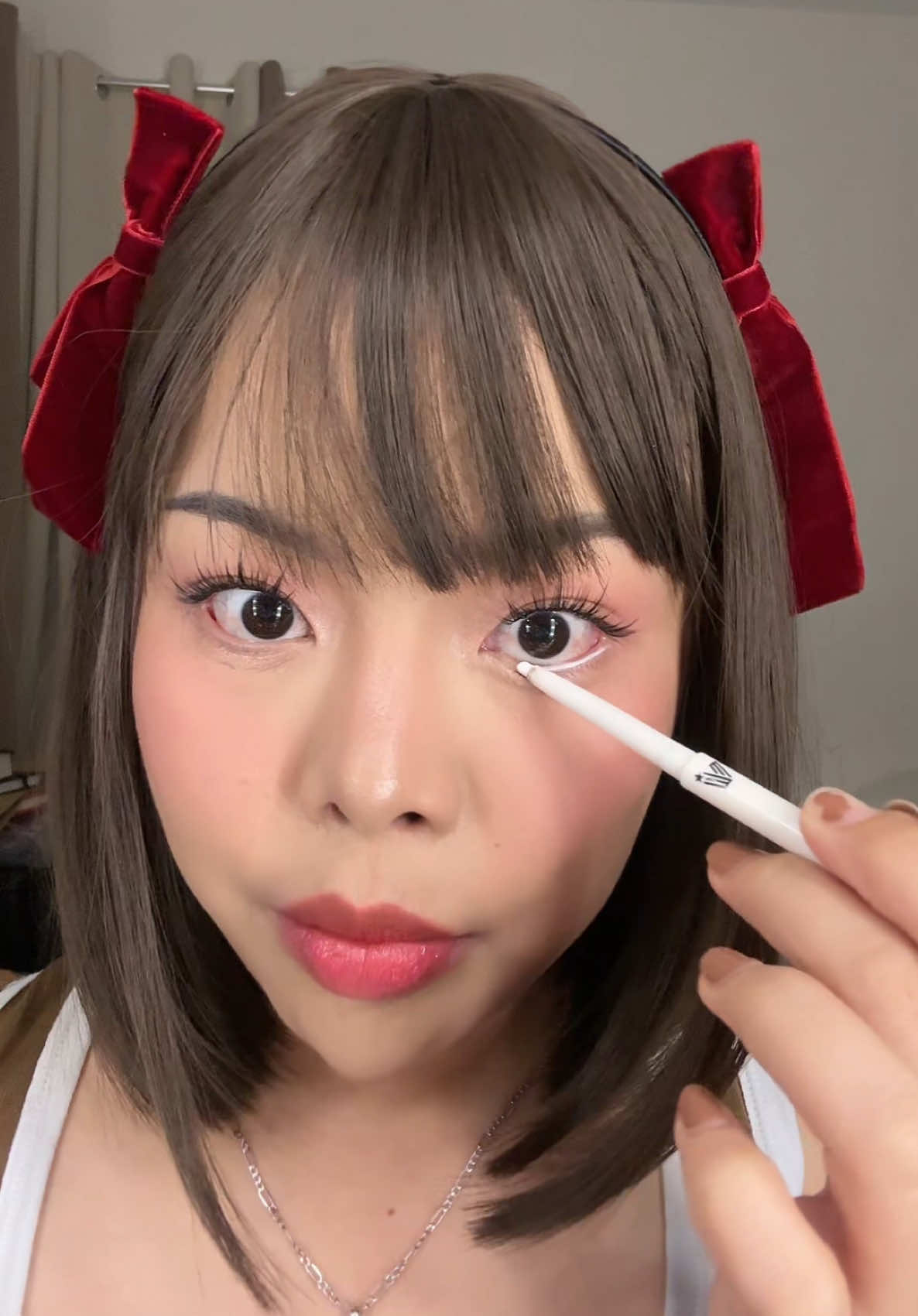 ilang taon pa kaya bago to maubos haha #whiteeyeliner #waterline #makeup 