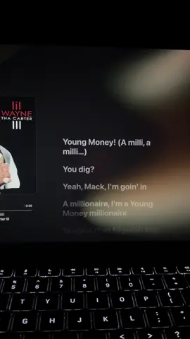 A millionaire, i’m a young money millionaire #lillwayne #amilli #mrcarter 