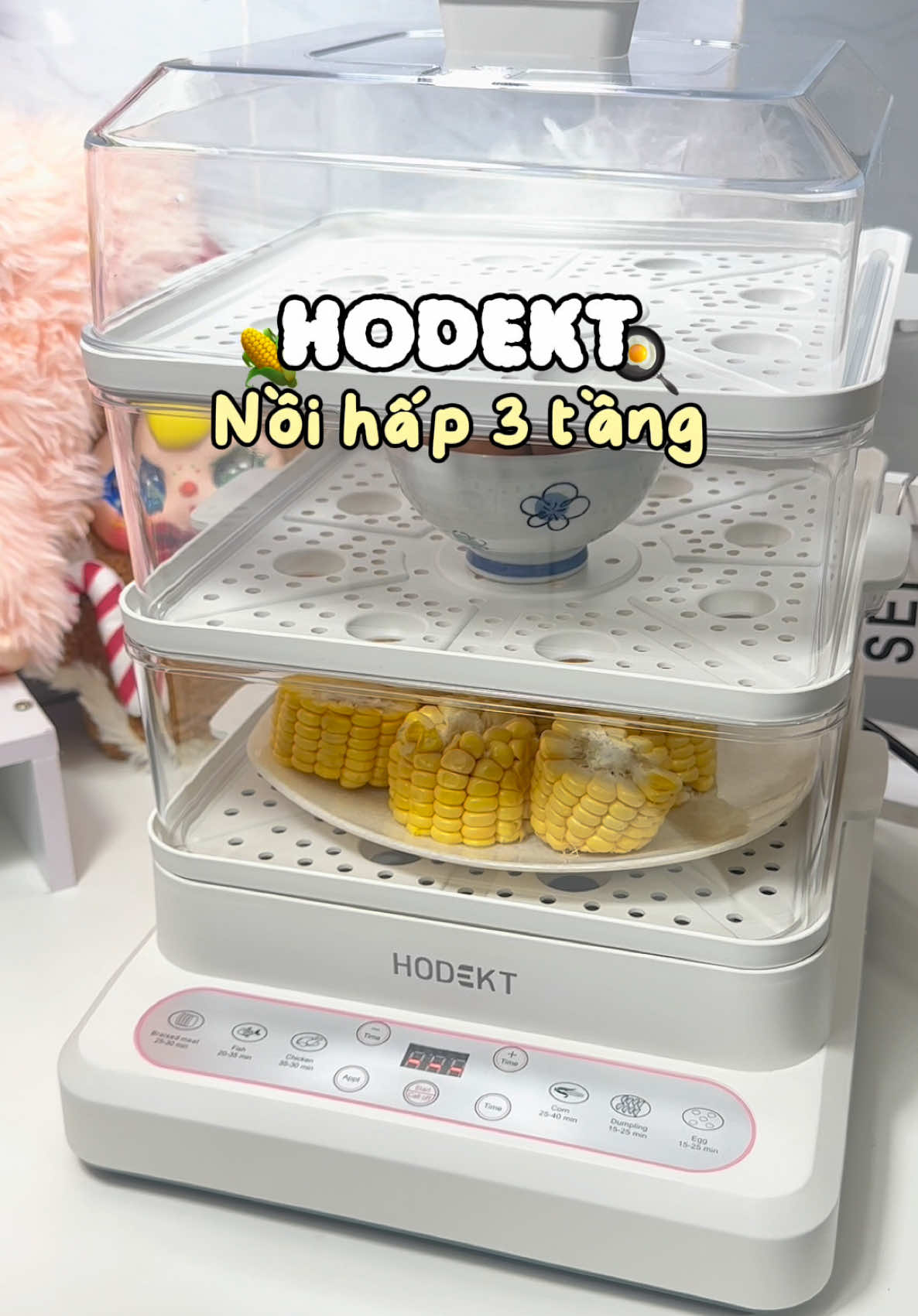 Nồi hấp 3 tầng Hodekt tiện lợi tốt cho sức khoẻ #mukbang #xuhuong #unboxing #hodekt #viral 