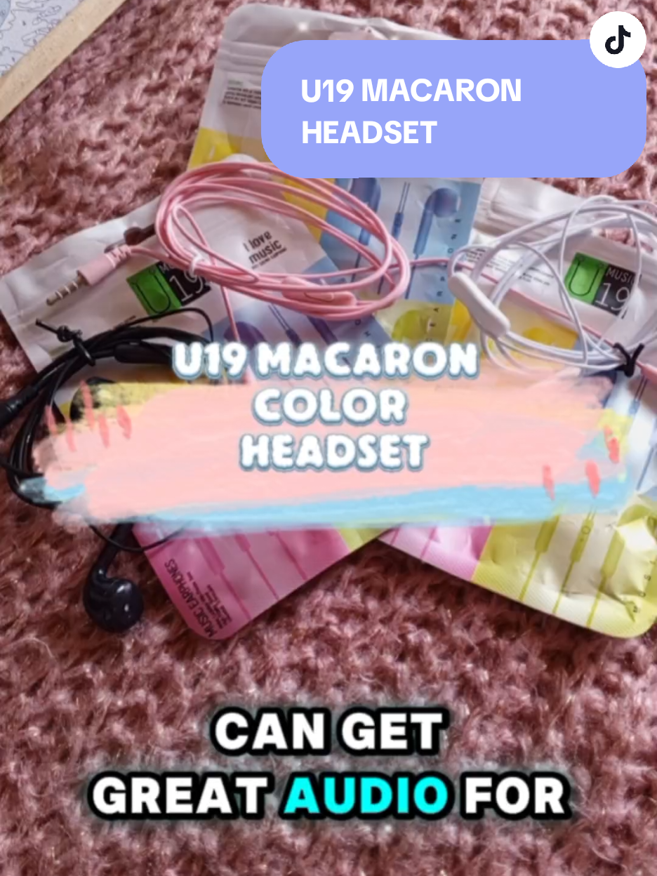 Macaron Headset U19 #fyp #foryou #foryoupage #headset #earphonemurah #macaronheadset #headsetmurah #wiredheadset #headsetwithmic 