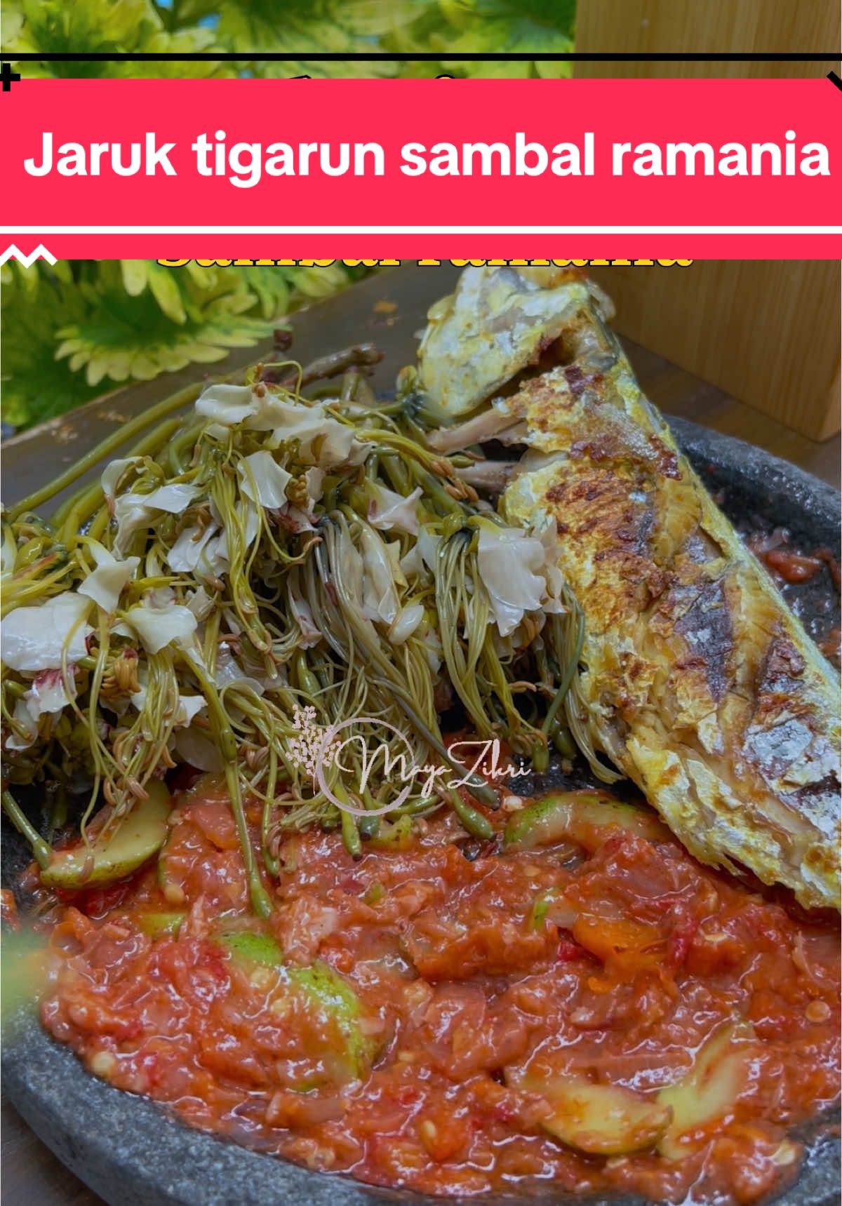 Jaruk tigarun + sambal ramania Baaaaah duo kombo mematikan 🤤🤤 Bisa kada handak ampih lagi makan 😍 Iwak nya pada bepanggang, nasi nya baras mayang masak bepadar pulang. Umaaaaaaa , lindung mintuha makan 😂 #mayazikri #masakanbanjar #makananbanjar #banjarbanar #urangbanjar 