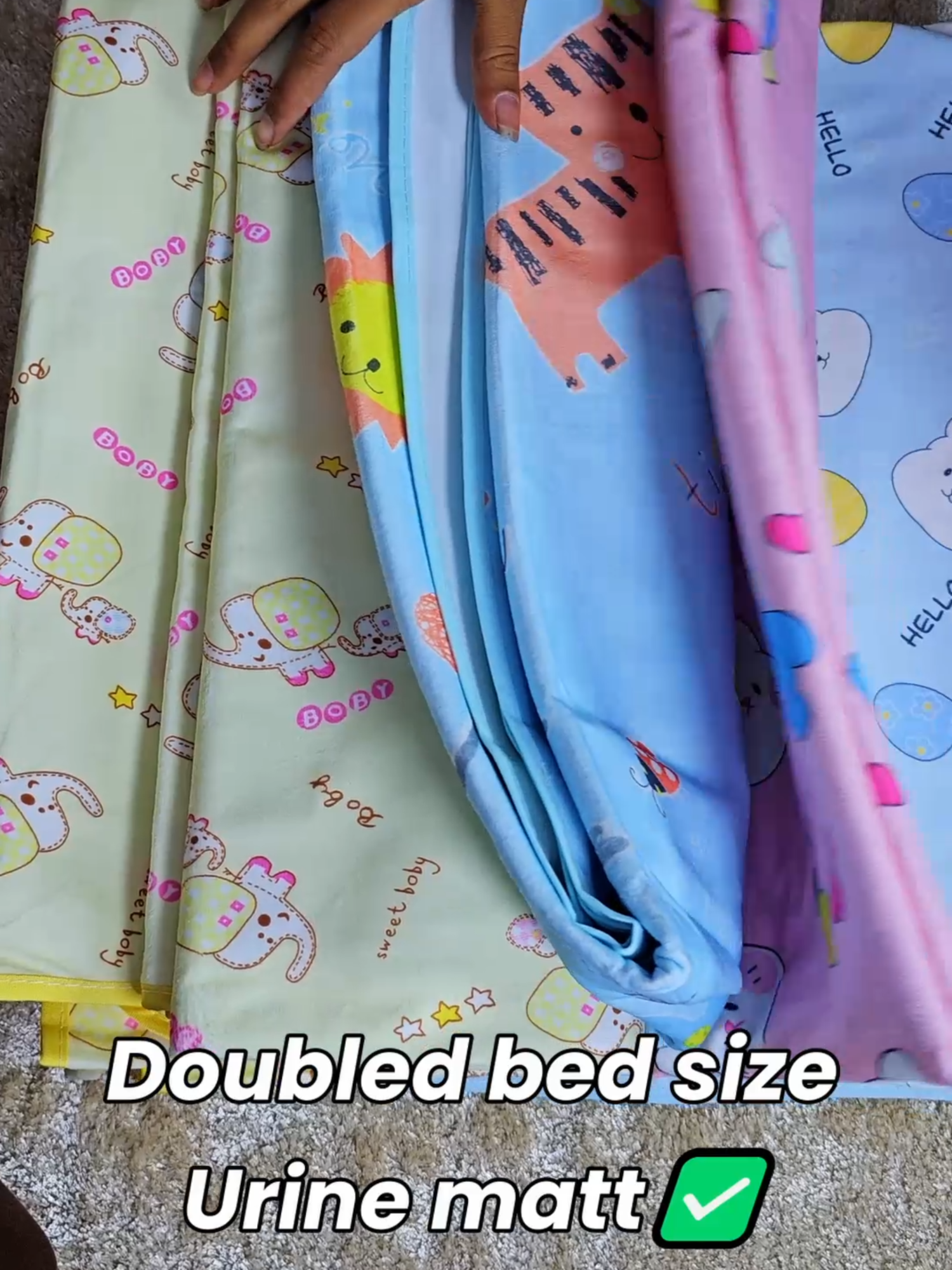 No more messy nights🌙Keep your baby dry and comfy with our waterproof urine mat 🛏️✨ #babycare#BabyHygiene #newmomtips #safety #babyessentials #ordernow #9802302012 #deliveryallovernepal🇳🇵