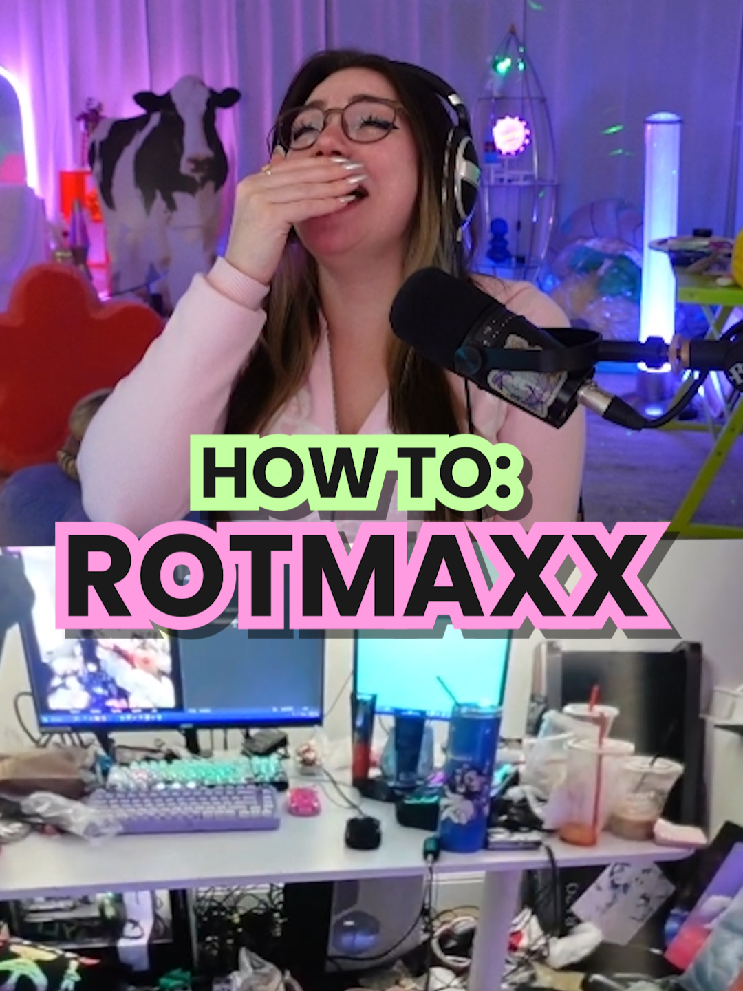 Is this what you expected my desk to look like? 👀 #twitchclip #funnymoments #girlstreamer #justchatting #roastme