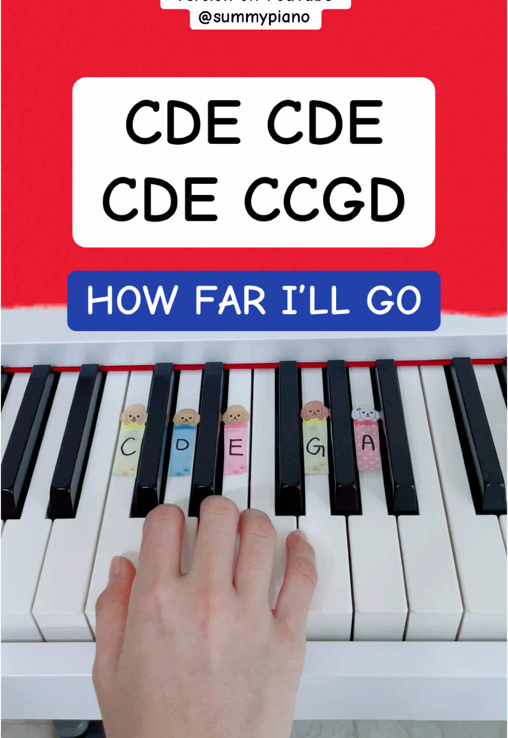 How Far I’ll Go - Moana OST (Piano Tutorial) #easypiano #easypianotutorial #pianotutorial #disneypiano #pianobeginner #howfarillgo #summypiano 