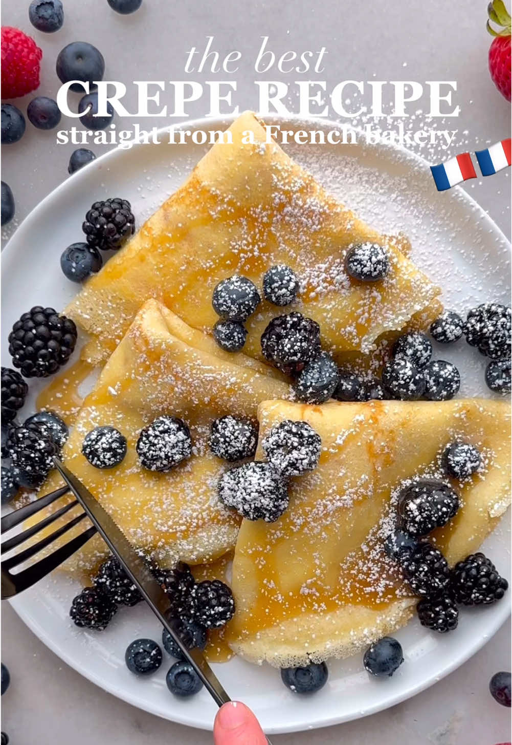 In high school, we hosted the cutest exchange student from France—her dad was a pastry chef! She gave us her dad's recipe, and we quickly became obsessed! 🥞 To get the recipe, g👀gle “crepes chelseasmessyapron”! Why Crepes Are the Best Make-Ahead Breakfast: Whip up the batter the night before—it actually tastes better after resting! By morning, you're all set to cook. Tips for Perfect Crepes: ✅ Refrigerate the batter – Essential for a smooth texture. ❄️ 🔥 Gradually heat the pan – Avoid cranking up the heat too fast. 🧈 Butter the pan evenly – Helps with that easy flip! ⏳ Wait before flipping – Look for golden spots and lightly browned edges. 🥄 Swirl the batter – Tilt the pan immediately to spread it thin. Savory Crepes: 🥗 Garden Fresh – Artichokes, tomatoes, spinach, Parmesan. 🍅 Italian Style – Tomatoes, pesto, mozzarella. 🍳 Classic Breakfast – Ham, scrambled eggs, pepper jack. 🥓 Good Morning – Bacon, eggs, syrup drizzle, Cheddar. 🥪 TBA – Turkey, bacon, avocado, Swiss, mayo. Sweet Crepes: 🍫 Nutella Dream – Nutella + berries or banana. 🍌 Dulce de Leche – Dulce de Leche, banana, walnuts, whipped cream. 🍫 S’mores – Marshmallow creme, chocolate sauce, graham crackers. 🍓 Berry Bliss – Whipped cream, berries, vanilla sauce or blueberry syrup. 🧈 Simply Sweet – Butter + powdered sugar. 🍋 Lemon Love – Lemon curd, raspberries, blueberries. Which filling are you trying first? 👇