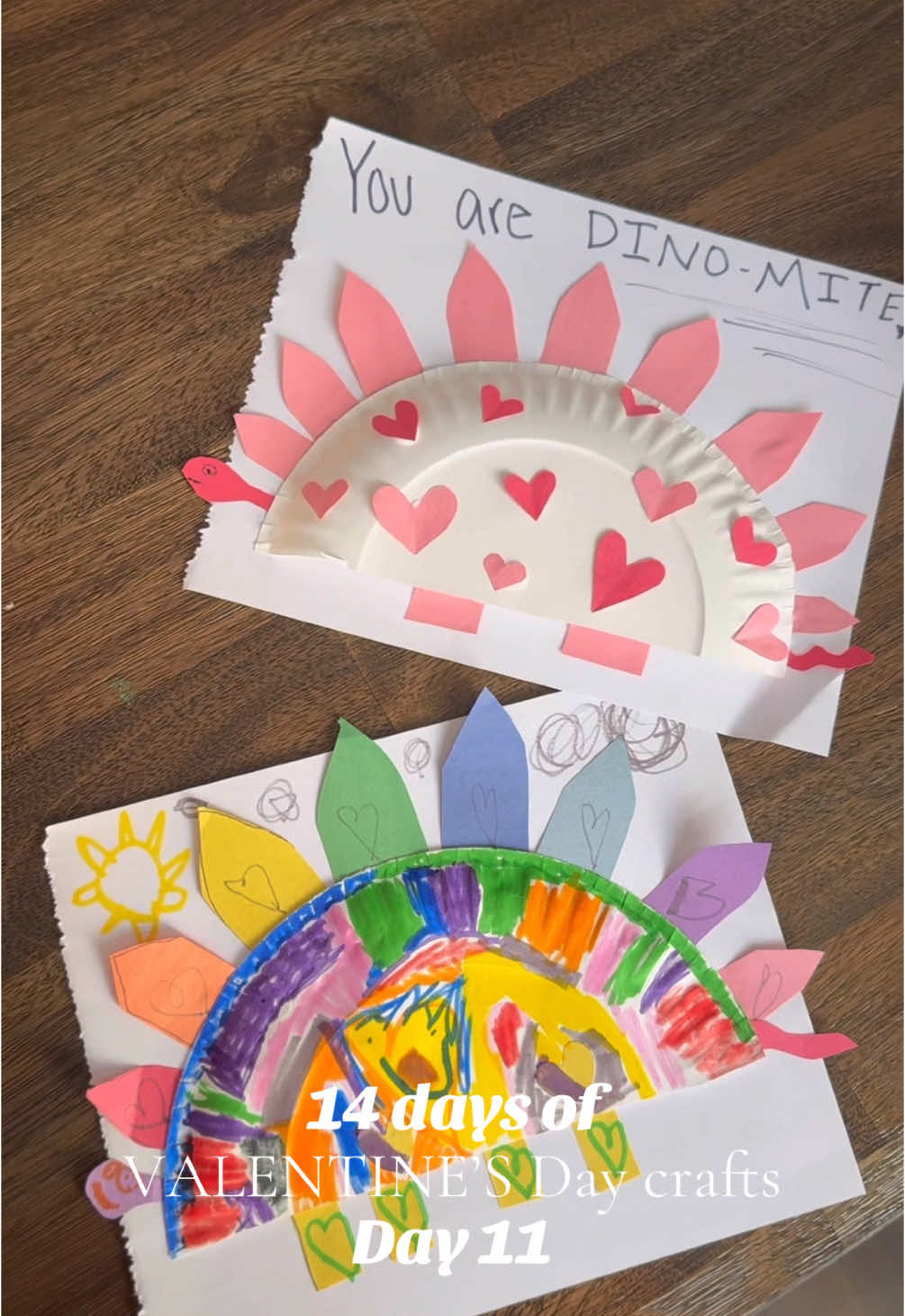 This is such a fun one to give to others! Perfect teacher valentine! 🦕 🦖 💕 #dinosaurcrafts #valentinesdaycrafts #crafttime #happyvalentines #happyvalentinesday 