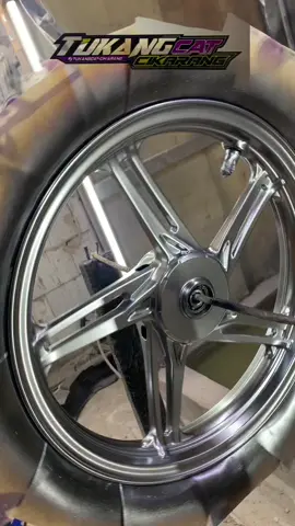 Silver crome.. Velg beat..  #tukangcatmotor  #velgbeat  #catvelg 