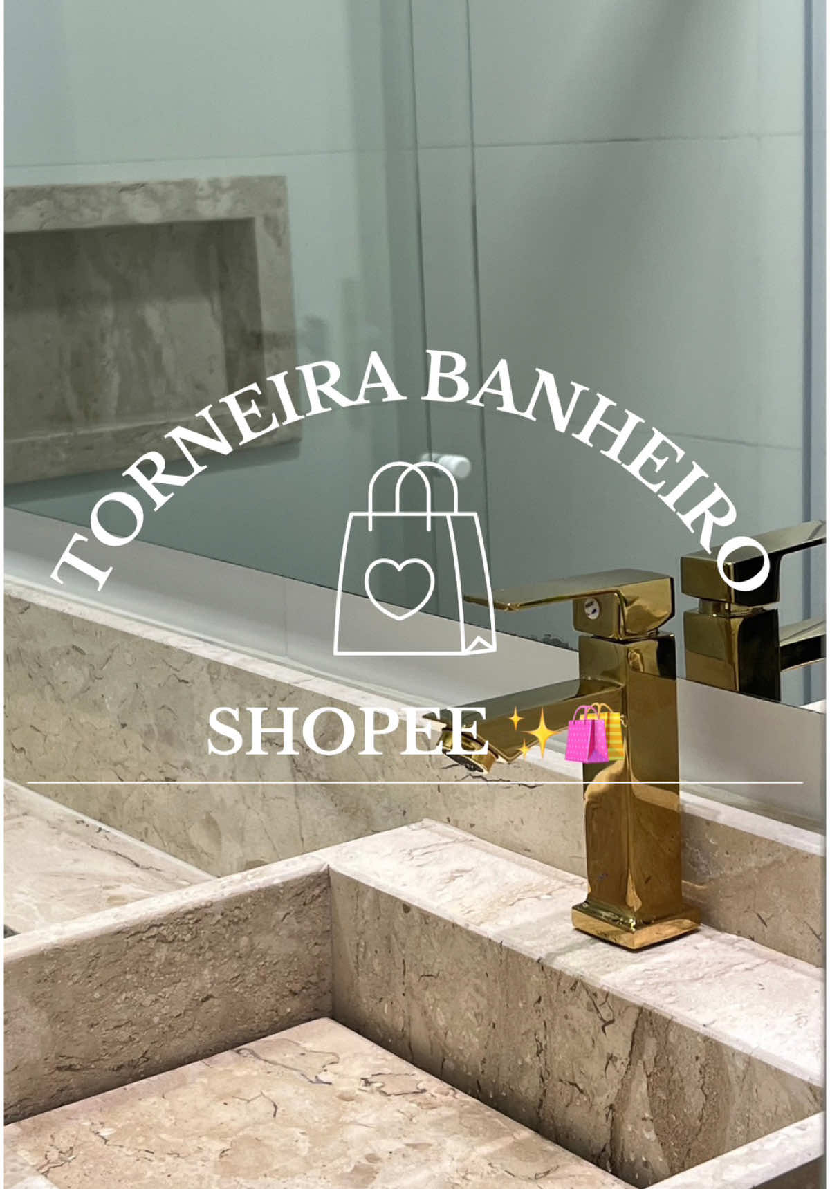 Troquei as torneiras dos meus dois banheiros por essa dourada que comprei na Shopee, além de ser linda, o preço está incrível 😍 Vou deixar o link nos comentários 🛍️ #comprinhas #torneiradourada #banheiro #lavabo #reforma #torneiras #shopee #fy #fyp #CapCut 