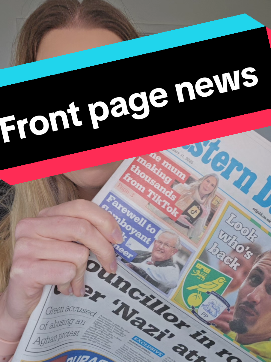 Front page news no way I can't believe it 🎉😱😍 thank you all so so much. Tiktokshop changed my life #tiktokshop #lifechanging #norfolk #ContentCreator 