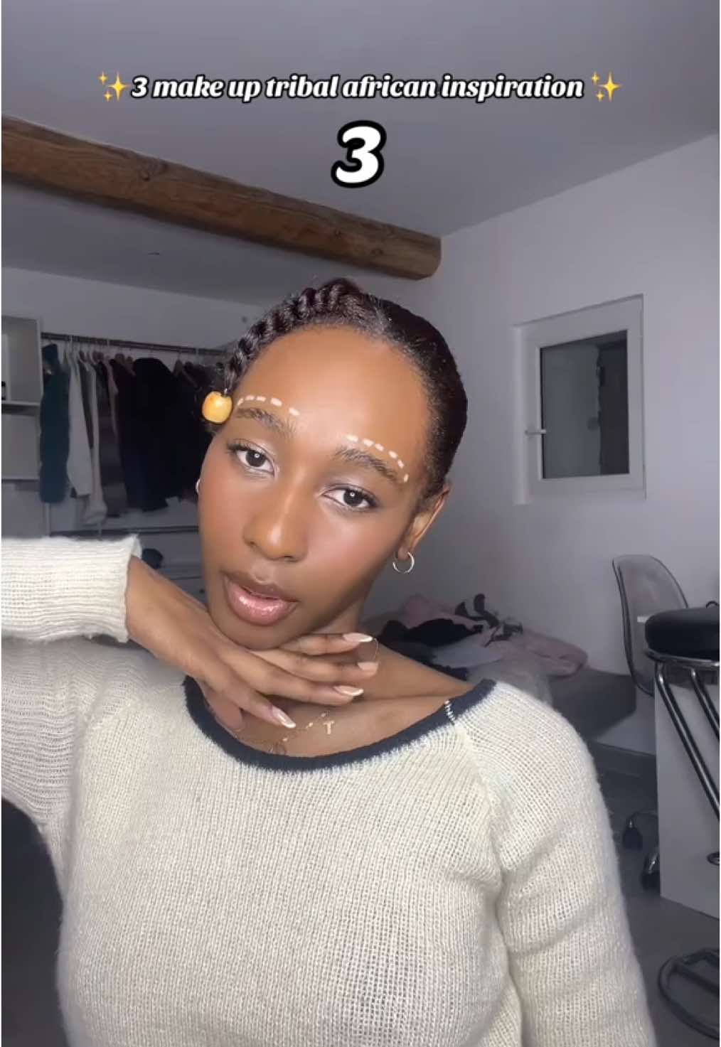 Simple à réaliser pour débuté les go😂😂 vous préférez lequel ? #africanbeauty #tribalmakeup #africa #afrique #westafrica #westafricangirl #africanmakeup #pourtoi #foryour #h