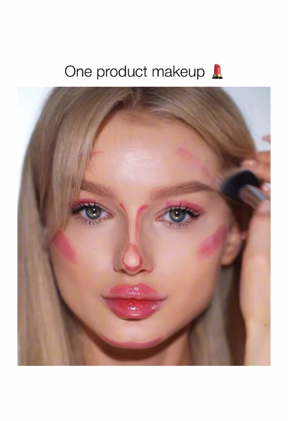 When all you have is lipstick💄 @annpankova__ #makeupideas 