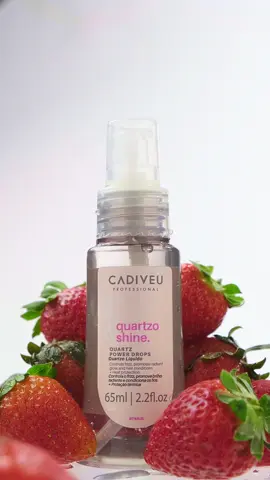 Brilho surreal e um cheirinho irresistível? 🍓 O Óleo de Quartzo Shine entrega TUDO! Cabelos radiantes, leves e perfumados, Porque brilho e perfume também fazem parte do autocuidado! Quem já quer testar essa maravilha? #cadiveu #beautytoks #haircare #trend #oleocapilar #trendtiktok #hairtok #praia #piscina #shooting
