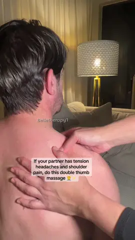 Works for tension headaches and upper back pain. #massage #tensionheadache #upperbackpain #fy 