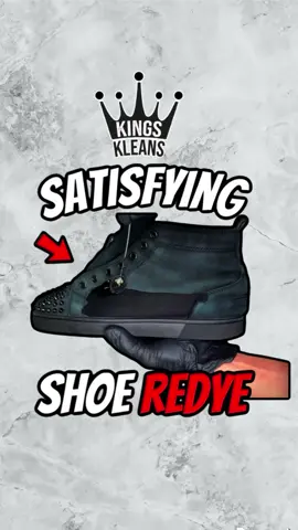 HOW TO RESTORE SUEDE SHOES! SATISFYING 😍🔥LIKE + SHARE ❤️ In Part 2 of this satisfying shoe restoration, we’re tackling the final and most transformative step—the re-dye process! If you missed Part 1, go check it out first to see how we deep-cleaned these once-neglected Christian Louboutin kicks ✅ 💡 Pro Tip: After any re-dye or repainting, it’s essential to protect your work! That’s why we used: ✔️ @Crep Protect  Spray – Adds an invisible protective layer to lock in the color and prevent future stains & water damage! These £875 designer shoes had seen better days—the once jet-black suede had completely faded, making them look tired and worn. But don’t worry, we’ve got this! Using professional suede dyeing techniques, we’re reviving that deep black finish, making these beauties look fresh out of the boutique again.💪 And for my Kings Kleans community, you get EXCLUSIVE 10% OFF these @crepprotect products! Just use code: KINGS10 at checkout. 🏆 🚀 Love these transformations? Smash that like, drop a comment, and share this with someone who needs a shoe glow-up! #SatisfyingRestoration #ShoeDyeing #SatisfyingVideos #ShoeTransformation #BeforeAndAfter #ShoeRestoration #SuedeDye #DesignerShoeCare #SneakerCare #LuxuryRestoration