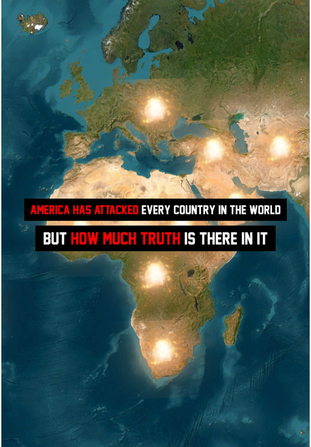 Countries Bombed By USA. #usa #america #laos #cambodia #vietnam #indonesia #korea #japan #yemen #syria #lebanon #iraq #kuwait #iran #pakistan #afghanistan #africa #somalia #sudan #egypt #panama #nicaragua #elsalvador #grenada #cuba #europe #bosnia #kosovo #serbia #montenegro #shorts #map #maps #geography #viral #viralmap 