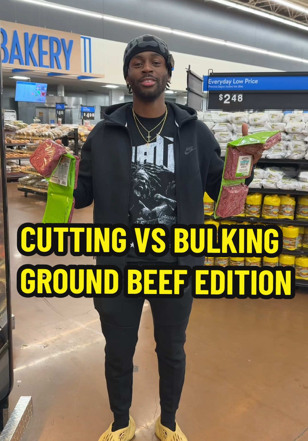 Cutting Vs bulking Ground beef edition #fyp #fitnessadvice #cuttingfood #bulkingfoods #groundbeef