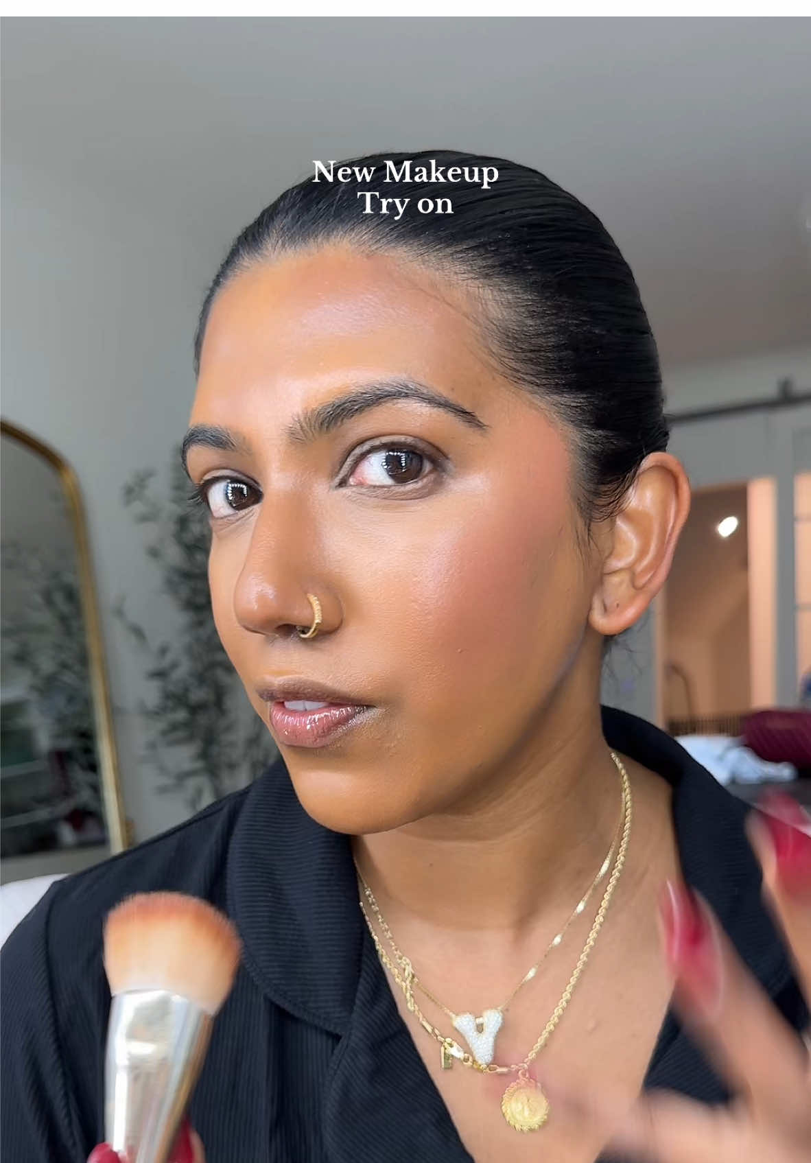 The way I’m obsessed with all the new makeup that’s out right now! 😘🥰 How did I do? @Hourglass Cosmetics @Kosas @Rare Beauty @livetinted @Glow Recipe @loréal paris usa #browngirl #browntiktok #momsover30 #momlife #momtok #MakeupRoutine #momsover40 #newmakeup 