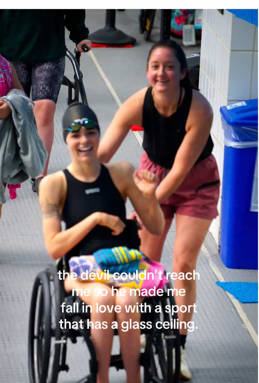 It’s actually a cinder block ppl keep chucking at my head #disability #paraswimming #swim #competetiveswimming #paralympicswimmer #adaptivesports #paralympics #spinalcordinjury #quadriplegic 