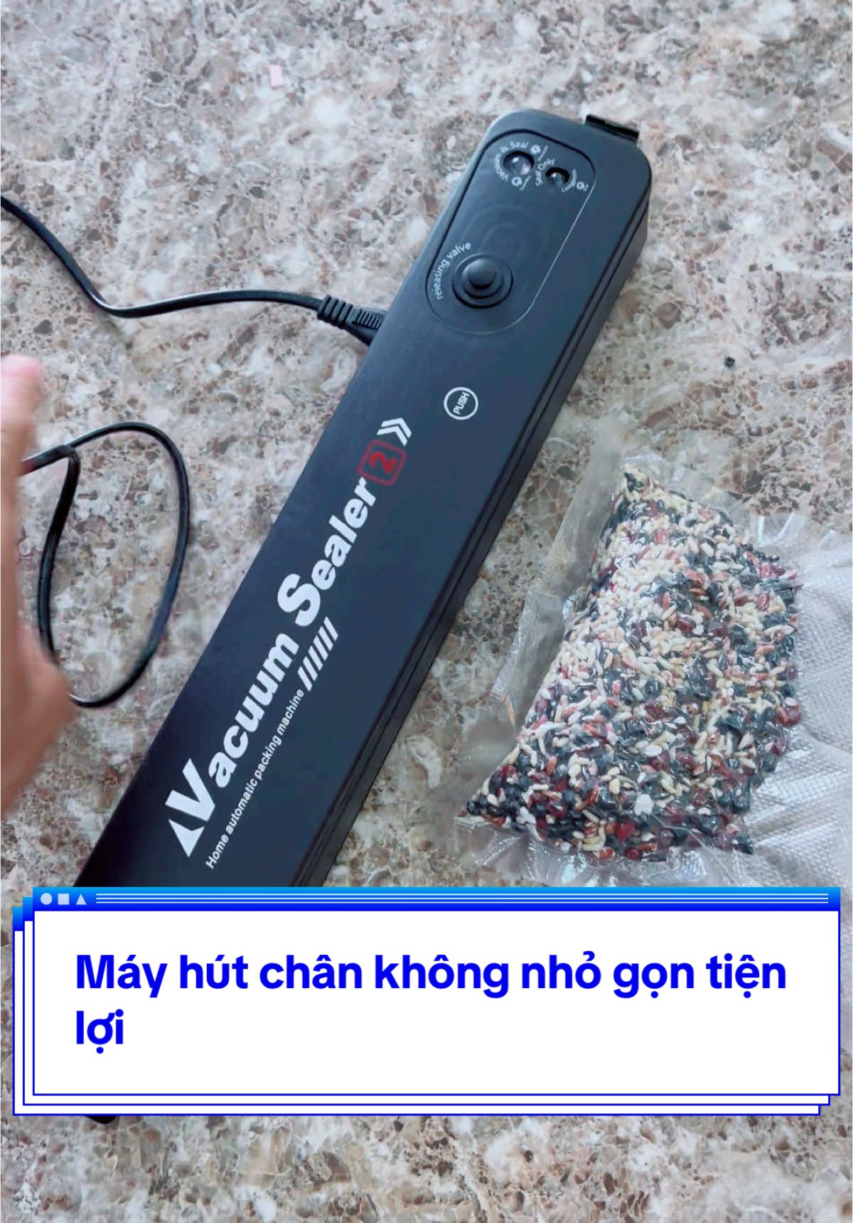 Máy hút chân không thực phẩm kèm Hàn miệng túi#trending #haiquebg #mayhutchankhong #máy 