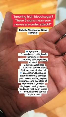 🔹 Hashtags: #Diabetes #Neuropathy #HealthTips #Tingling #bloodsugar 