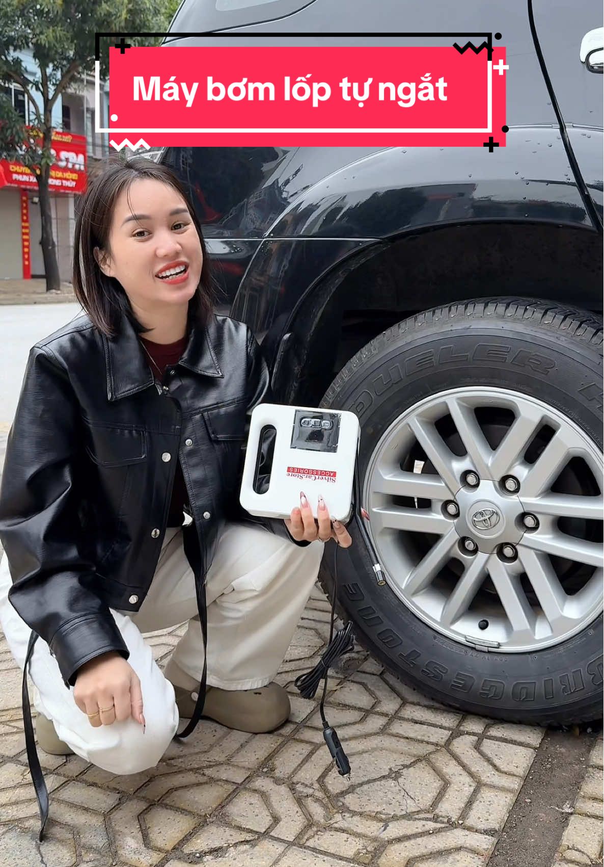 Máy bơm lốp ô tô tự động ngắt hiện đại #xuhuong #hangmen96 #maybomlopoto #maybomlopxe #bomloptungat 