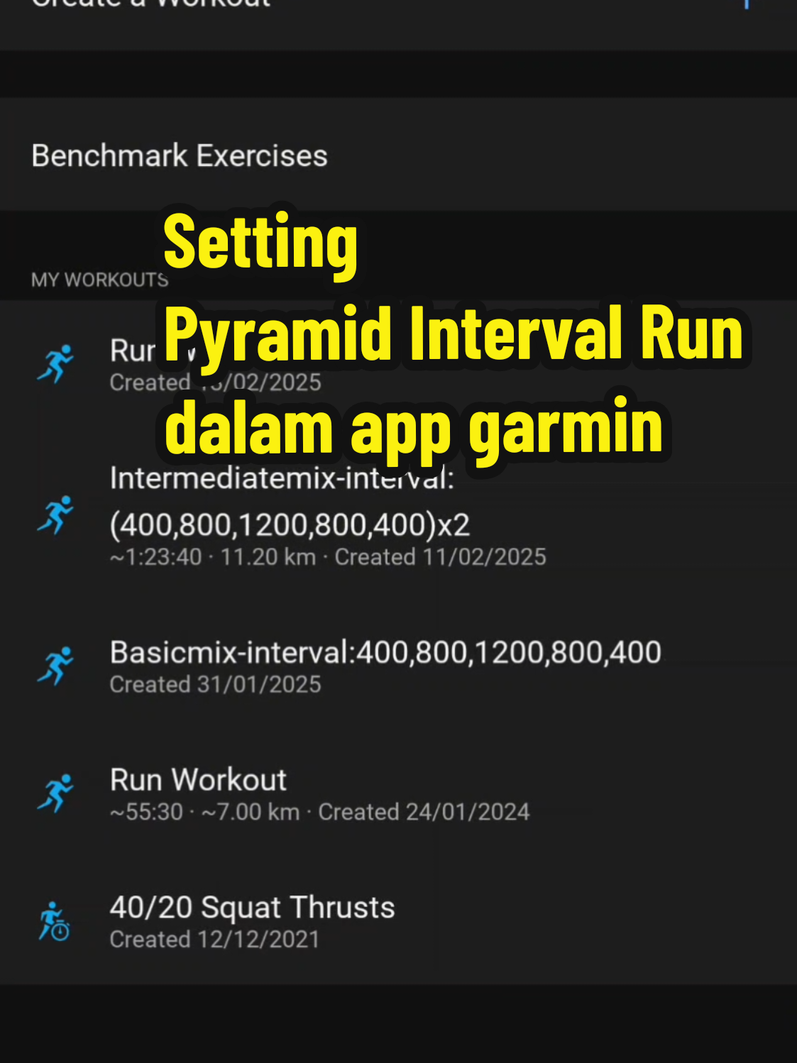 Replying to @dennisdan11 ni cara setting.Guna app garmin connect.Bukan setakat interval.Latihan seperti fartlek pun boleh set.Bila dah siap setting dan sync dekat jam.Latihan ini ada dalam workout. #pelarikonten #garmin #intervalrun #Running #garminconnect #tipslari #projekultra #ultrarunner  #fyppppppppppppppppppppppp 