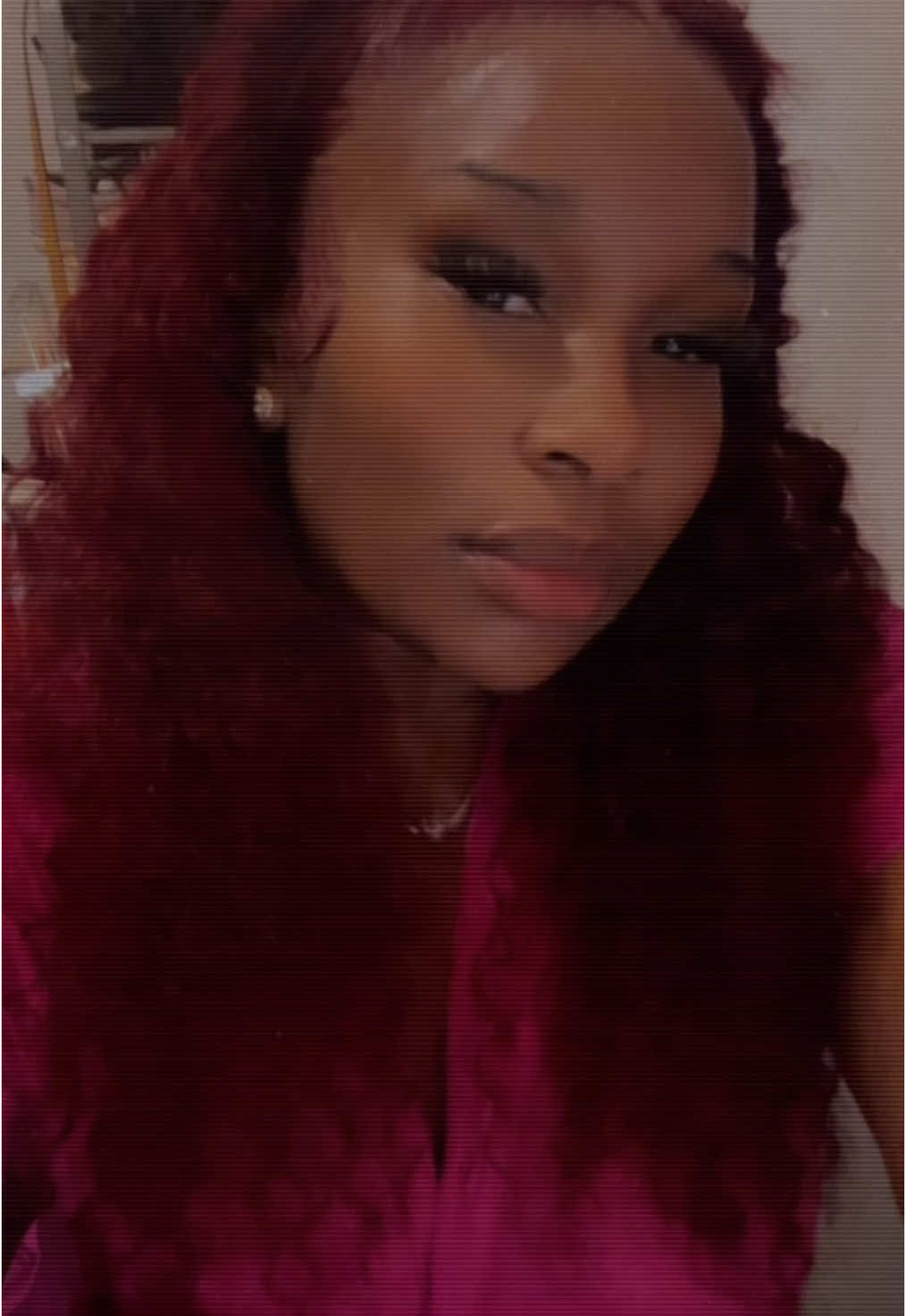 Get into this burgundy hair on me 😍😍 #fyp #burgundywig #redwig 
