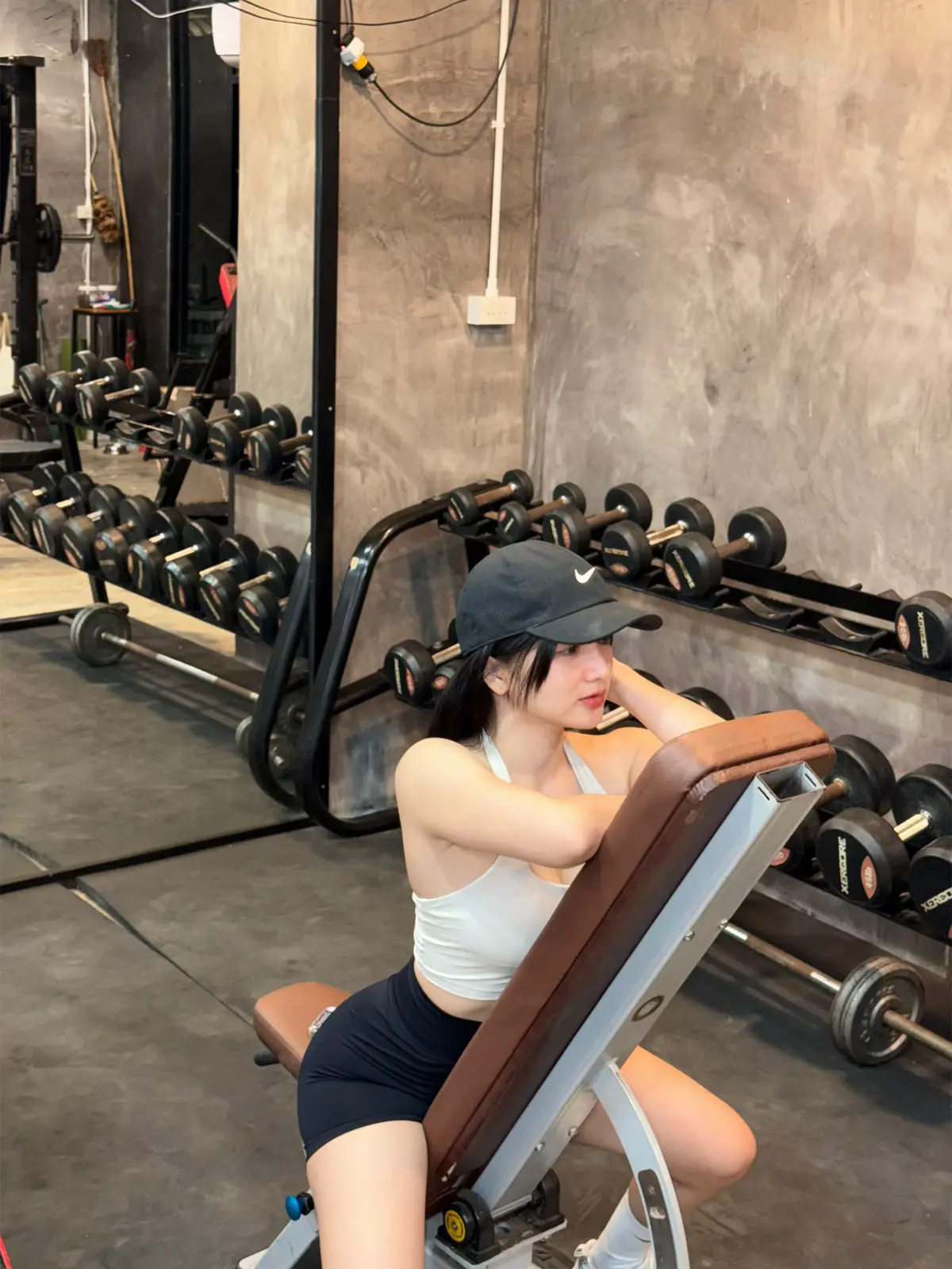 ยกเหล็กหนักแทบตาย ก็ยังเป็นได้แค่ยัยตัวจิ๋ว #gymgirl #workout