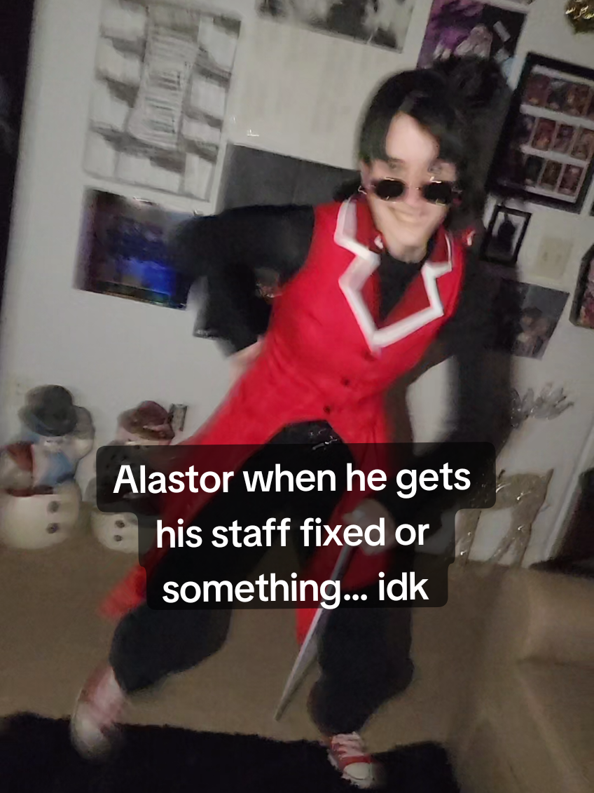 @Bluemoon🍉 begged me to film this for her 🦌 #hazbinhotel #fyp #fandom #hazbinhotelalastor #theory #alastor #abracadabra 