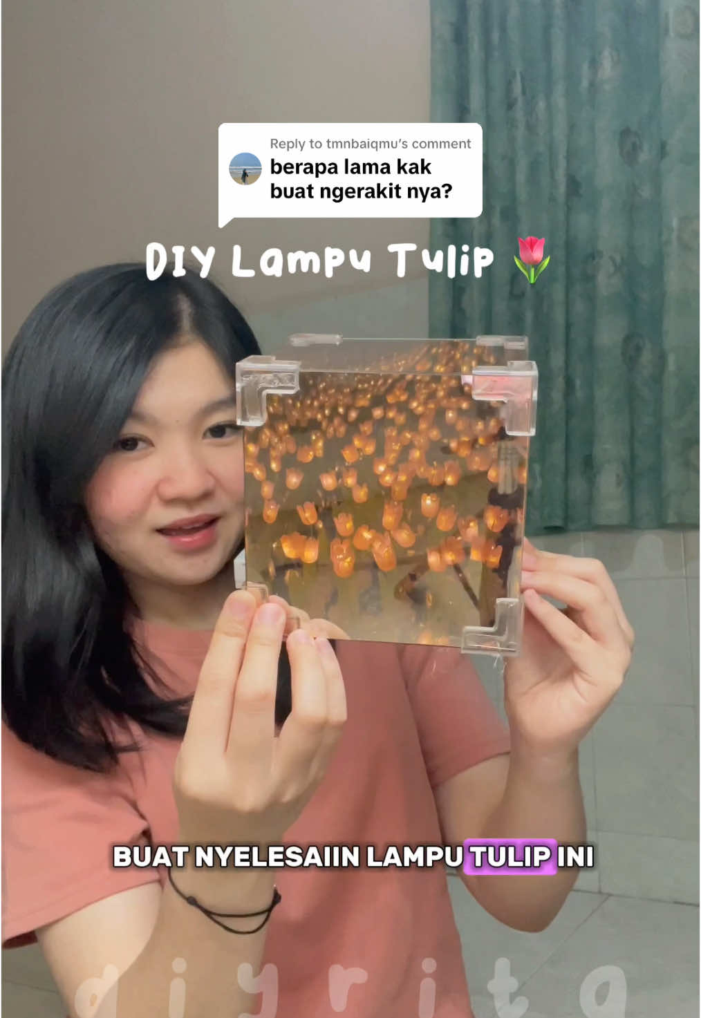 Replying to @tmnbaiqmu 1,5jam cepet atau lama itungannya?😂 #diyrita #lamputulip #giftideas #wibgajian #shopmaster #fypシ゚ #foryoupage #fyp 