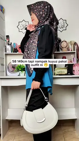Korang! Okay tak outfit ni? 😍 Black, teal blue & white 🤭  #blouse #outfit #outfitcheck #outfitchecks #fyp #xyzbca 