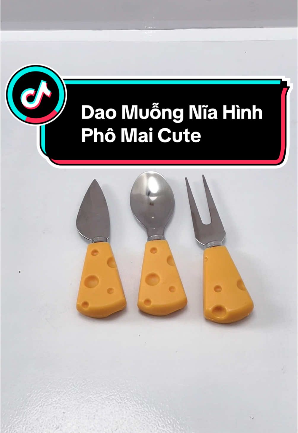 Dao Muỗng Nĩa Hình Phô Mai #daomuongnia #daomini #muonginox #niainox #masknoidiatrung1997 #tiktokshopvn 