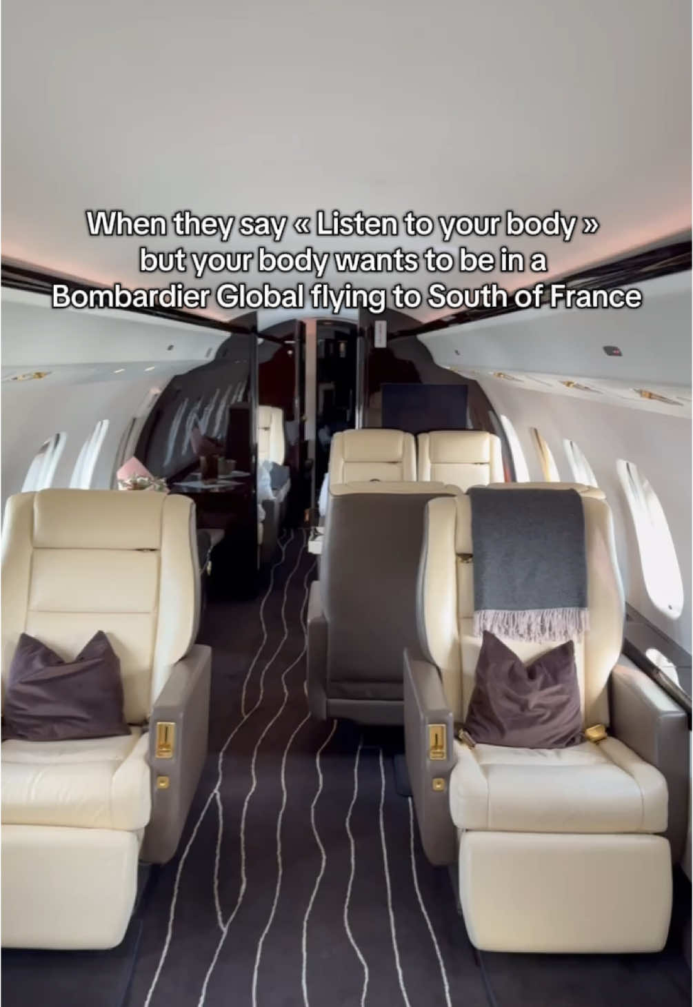 Health first… 🤭 #privatejet #jet #luxury #travel 