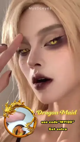 🐉 Embrace the Desert Dragon Maid vibes! 🏜️ Channeling the mystique of the sand dunes with my Desert Dragon cosplay. 👀 🌸use code “MYI20” save 20% #mysticeyes  #contactlens #dragoneyes #dragonmaid #cos #MysticalEyes #CosplayMagic #lens #cosplay #fyp #cosplayer #anime #animemakeup