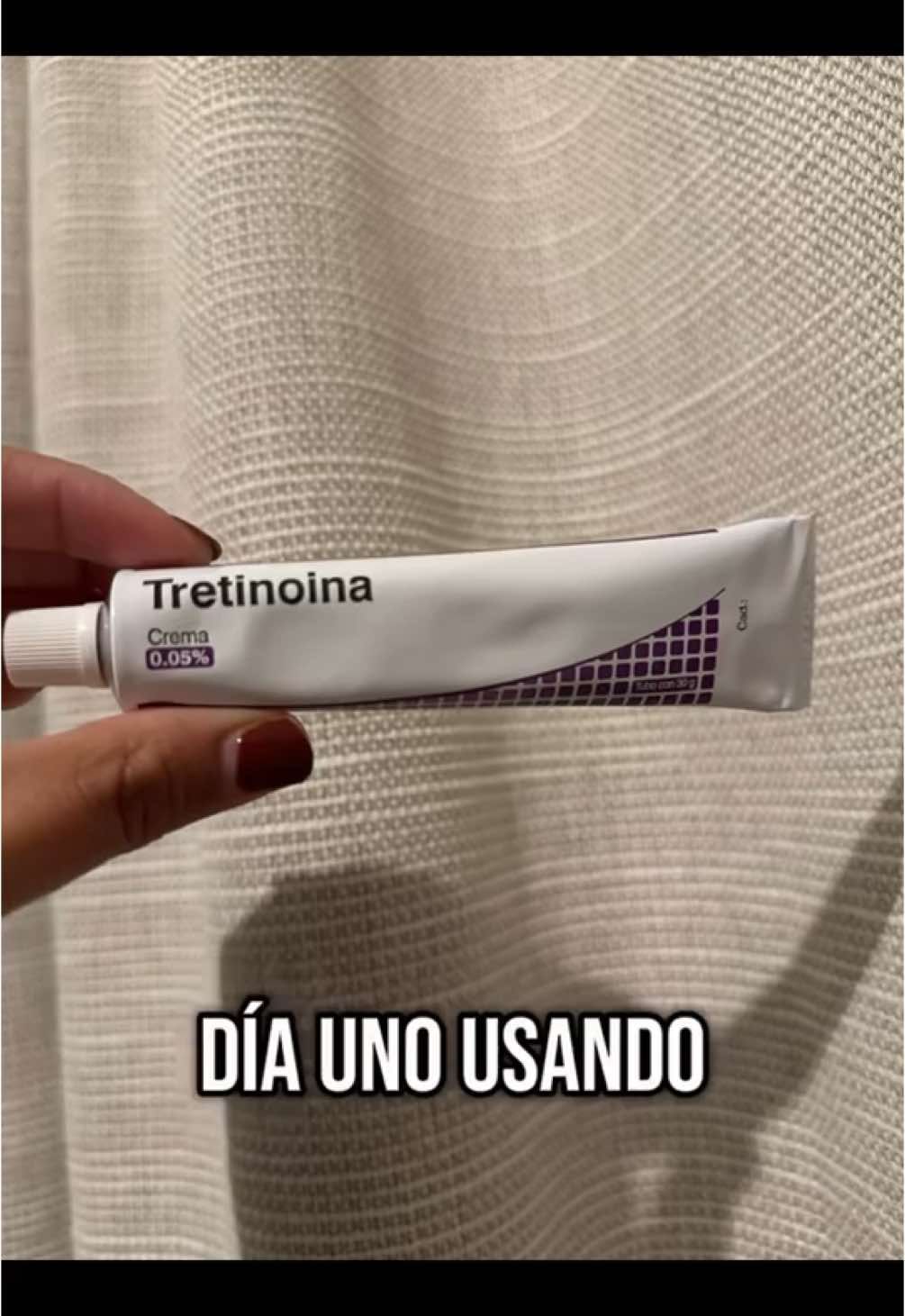 Día uno utilizando la tretinoina  #SkinCare #rutinadeskincare #tretinoina 