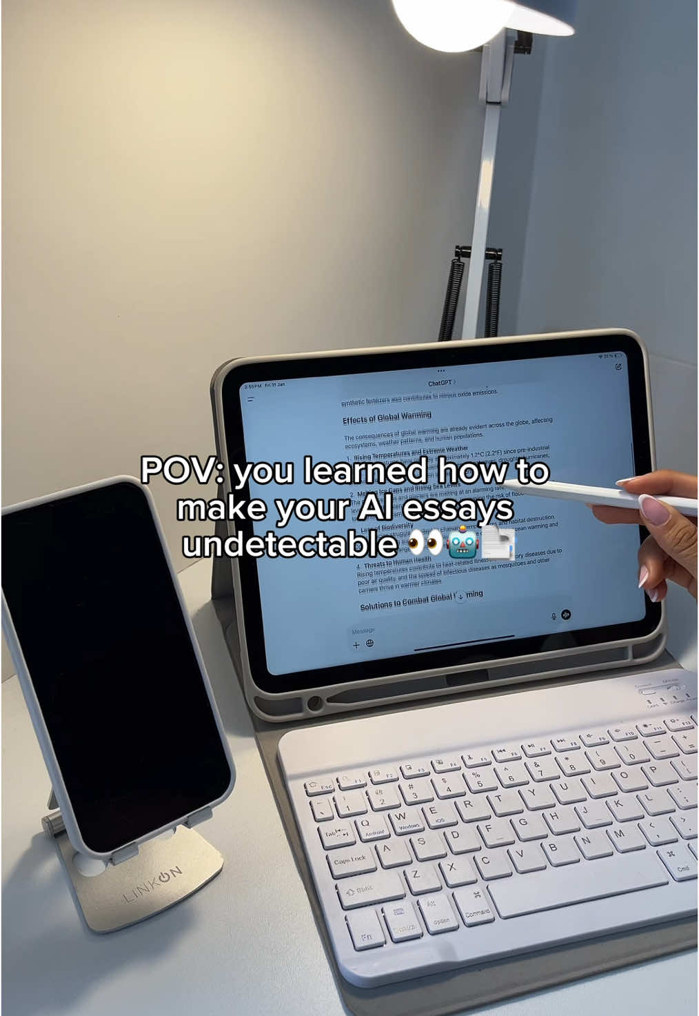 POV: you learned how to make your Ai essays undetectable 🤭👩🏻‍💻🤖📄 #UNCHECK.Al #humanizerpro  #AiWritingTool #AIContentCreation #MakeWritingHumanLike #ContentOptimization ##study #student #studytok #studyhacks #StudyTips #studytiktok #school #uni #schoollife #university 