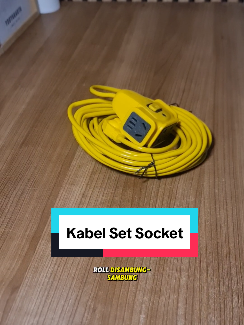kabel extension yang panjang dan udah multi socket colokan jadi ga ribet cari tambahan kepala colokan lagi #kabel #kabellistrik #kabelextension #cuantanpabatas