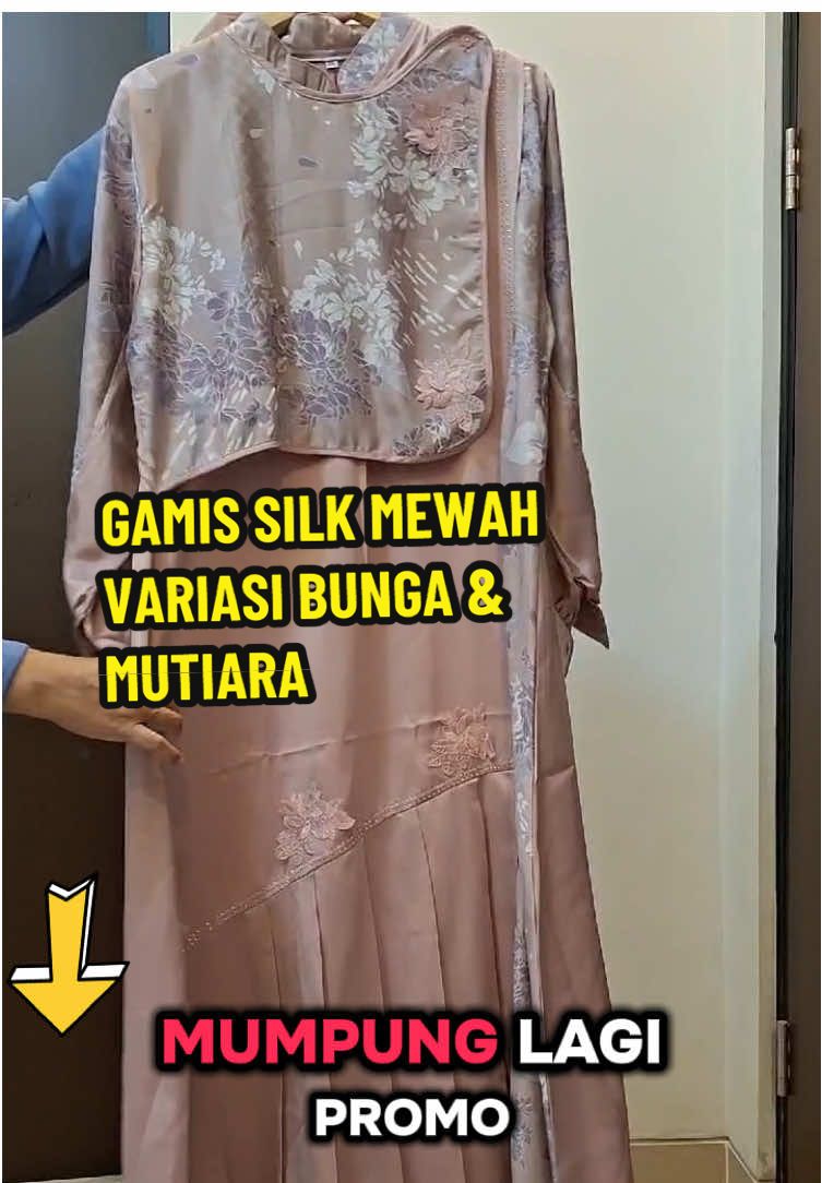 GAMIS SILK MEWAH VARIASI BINGA & MUTIARA #gamis #gamismurah #gamismewah #gamismurahberkualitas #gamissilk #gamisanggun #gamiskekinian 