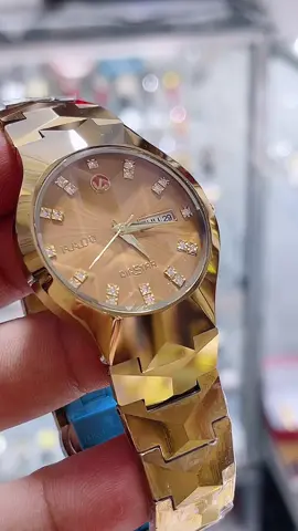 Đồng hồ Nam dây đá màu vàng .  #xuhuong #đồnghồ 