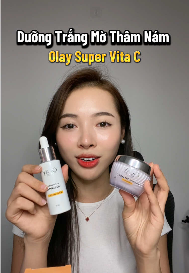 Dưỡng trắng mờ thâm nám lâu năm #olay #olaythailand #olaysuperserum #olayvitaminc #duongtrang #duongtrangda #duongtrangdamat #motham #mothammun #mothamnam #monam #kemnam #kemnamtannhang #skincare #vananhonni #viral 