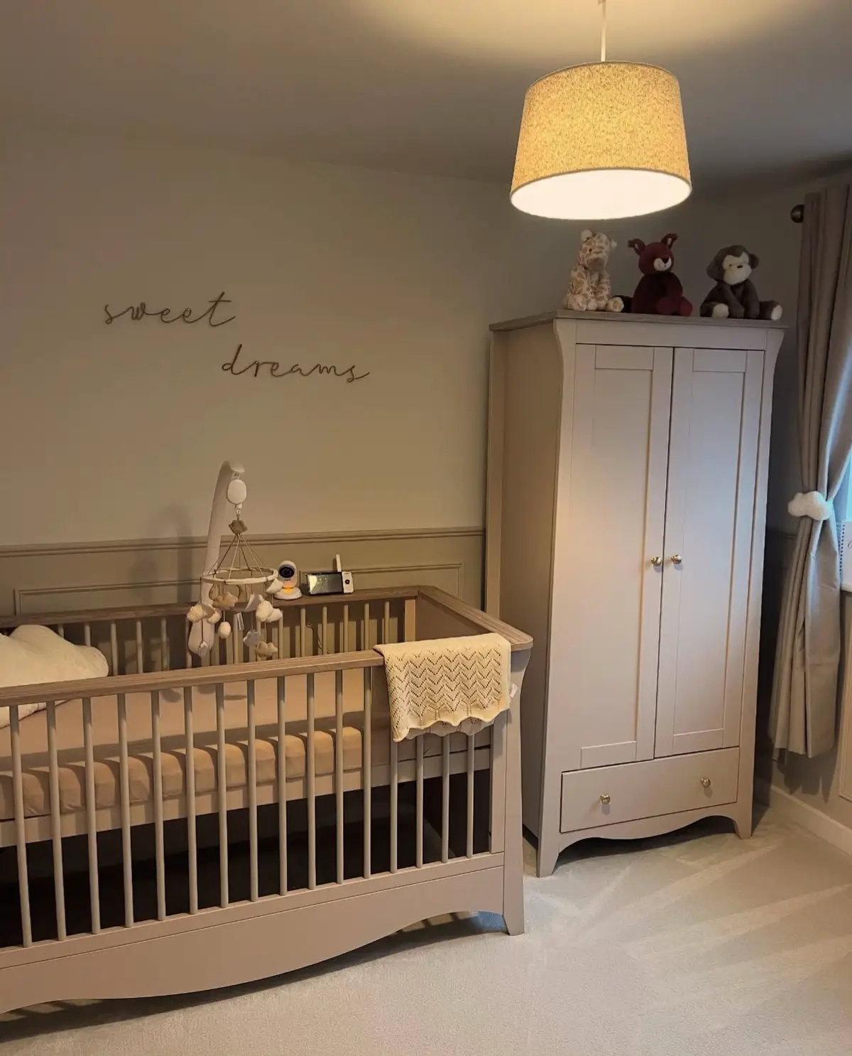 Louie’s nursery 🤎☁️  #babynursery #fyp #cuddleco #nurserydecor #beigenursery #babyroomdecor #babyboynursery