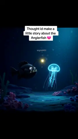 Ai 🤖 💜🐟🐠 She followed the light until the end 🥺  #anglerfish #devilfish #petloss #fyp 