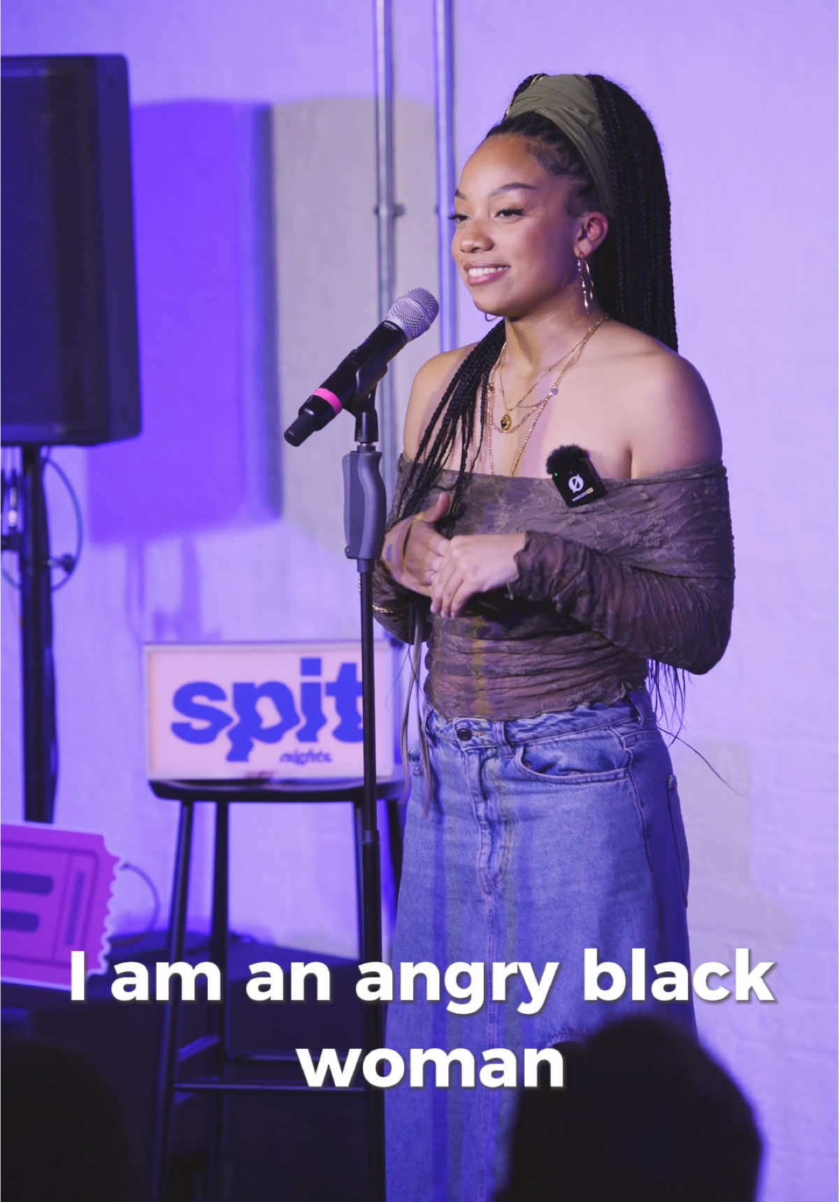 ‘I am an angry Black Woman’ @spit nights for one of the best London open mic nights on the scene - thank you for having me back to headline 💙 #poetry #spokenword #londonpoetry #slampoetry #blackpoetry #openmic 